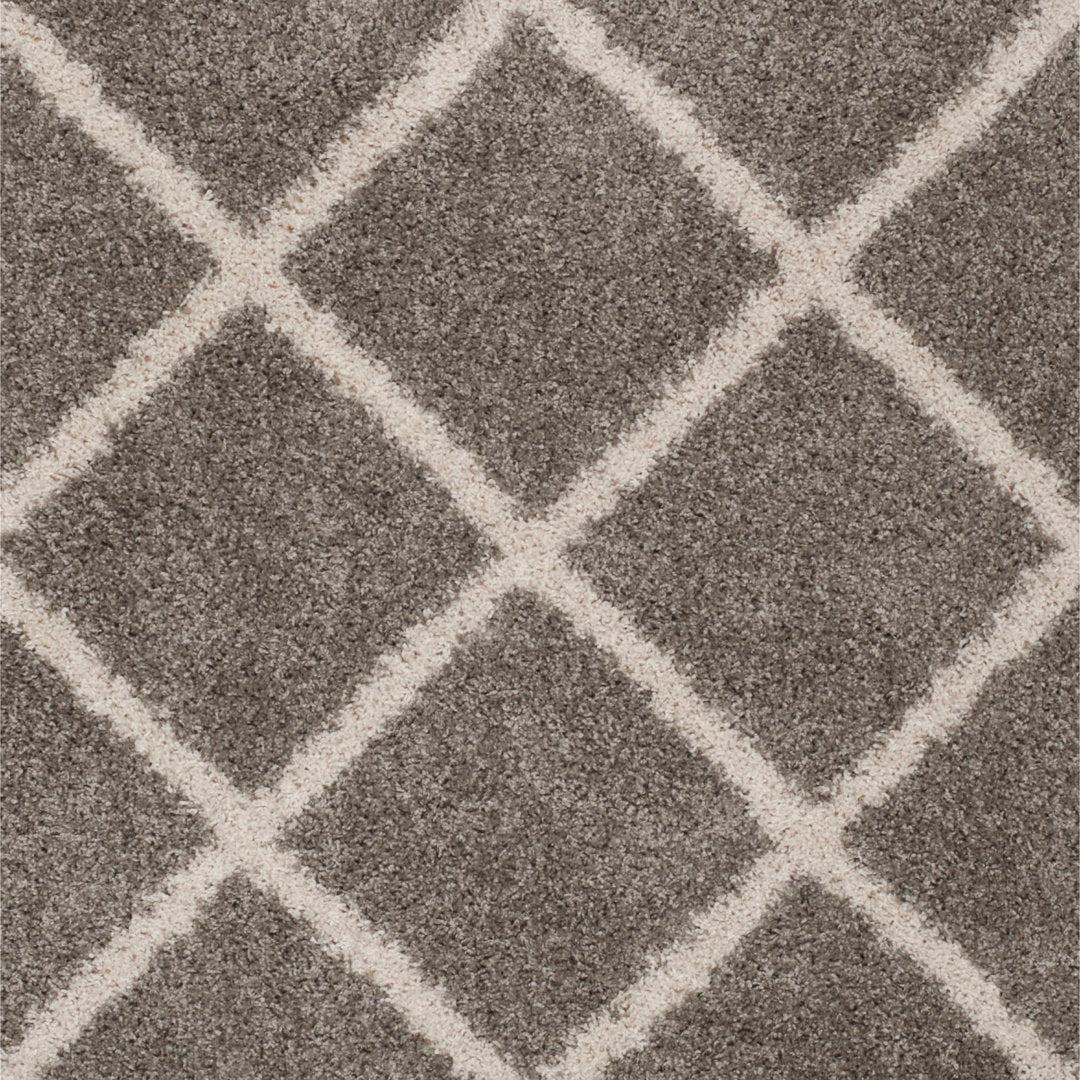 Darrol Performance Geometric Rug House of Hampton® Rug Size: Round 5'3" Pile Height: Ultra Plush 2"