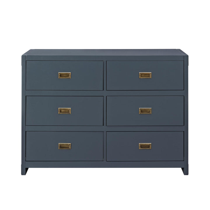 Hubble 6 Drawer Double Dresser Viv + Rae™ Color: Graphite Blue