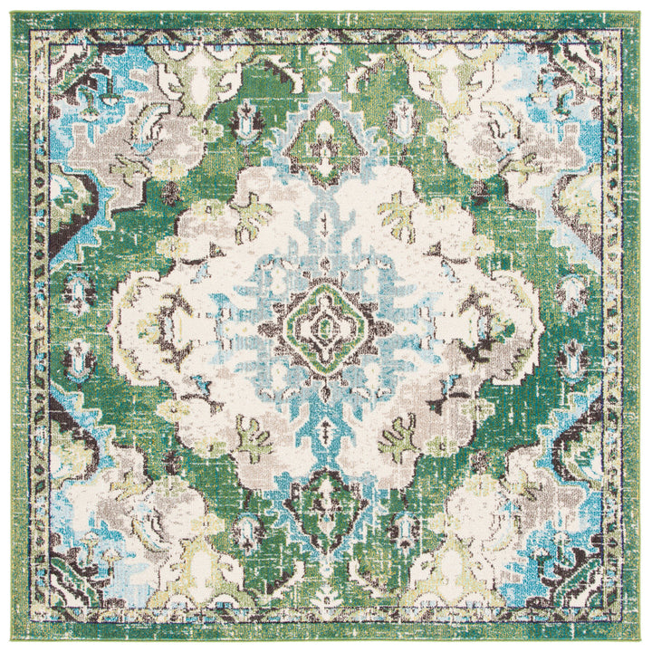 Shanna Oriental Green Area Rug Mistana™ Rug Size: Square 3'