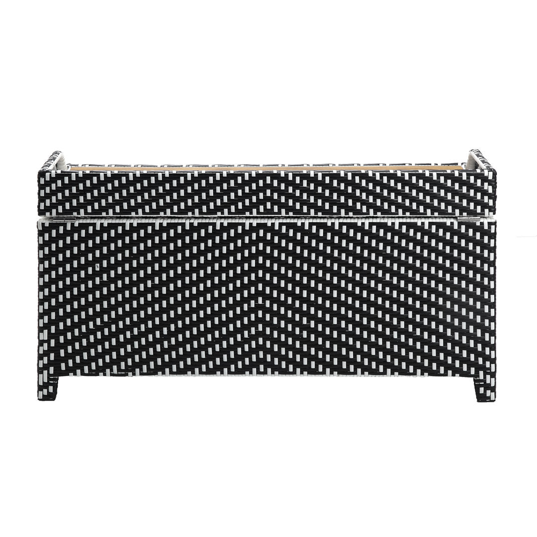 Angelah Tides Wicker Storage Bench Lark Manor™ Color: Black