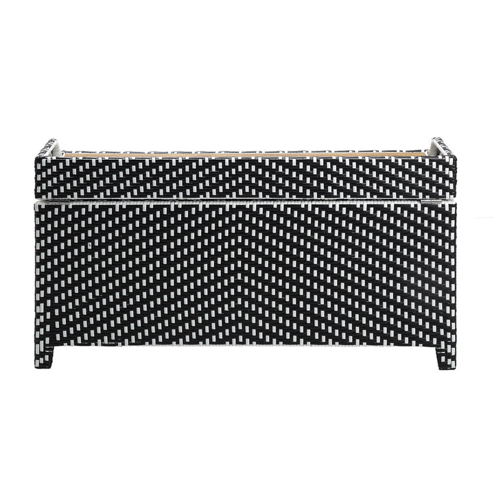 Angelah Tides Wicker Storage Bench Lark Manor™ Color: Black