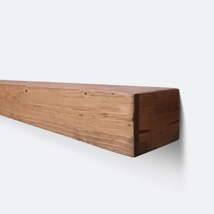 Melodye Rustic Fireplace Shelf Mantel Ebern Designs Shelf Length: 84 in., Finish: Aged Oak