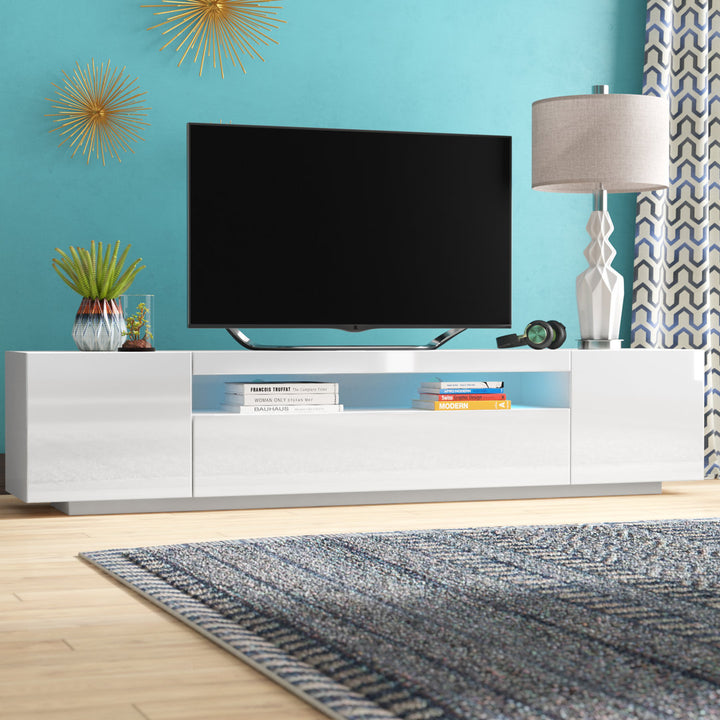 Kenyette TV Stand for TVs up to 79" Latitude Run® Color: White
