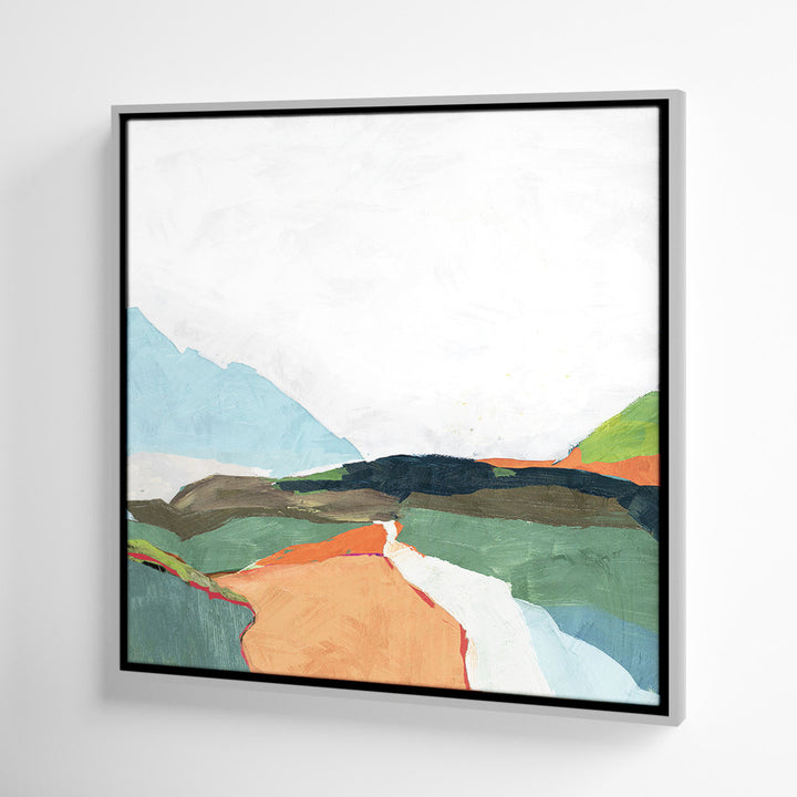 April Morning - Floater Frame Painting on Canvas Joss & Main Size: 31.5" H x 31.5" W x 2" D Format: Silver