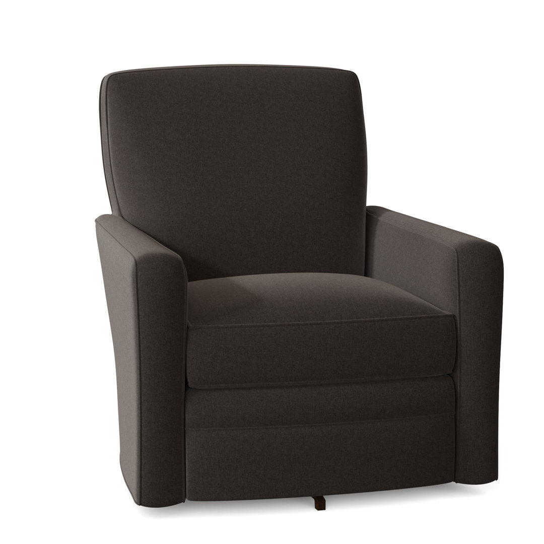 Idana 32" Wide Swivel Armchair Birch Lane™ Arm Covers: No, Body Fabric: Handsome 45 Black Performance Twill