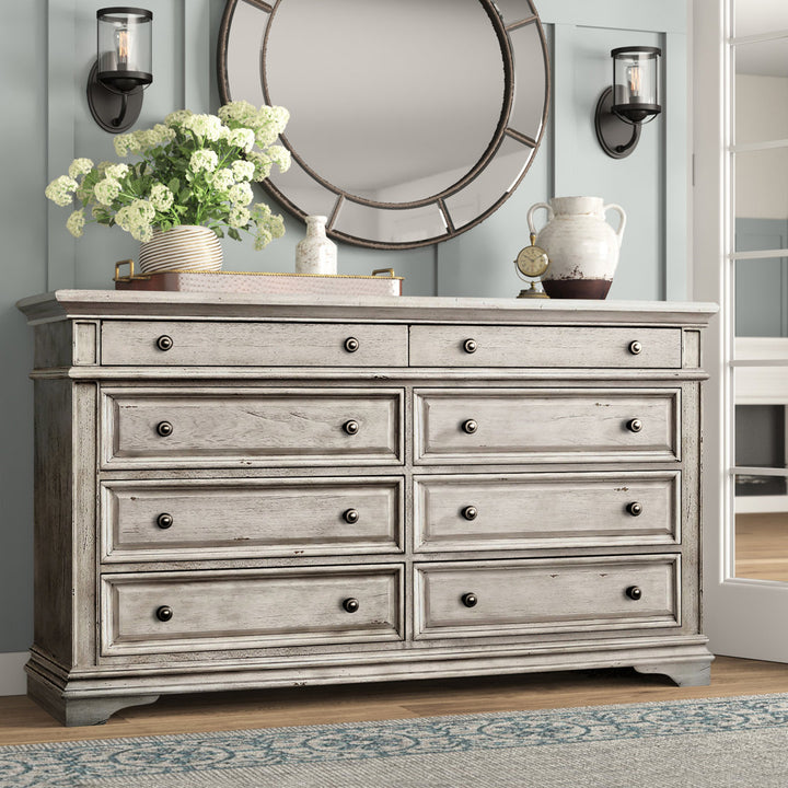 Boyer 8 Drawer 66'' W Double Dresser Laurel Foundry Modern Farmhouse® Color: Rustic Ivory