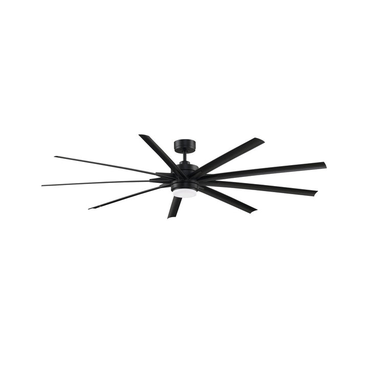 84" Odyn 9 - Blade Outdoor LED Standard Ceiling Fan with Light Kit Included Fanimation Finish: Black