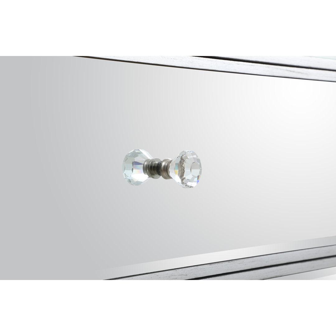 Rotella Mirrored 6 Drawer Double Dresser Everly Quinn Color: Silver