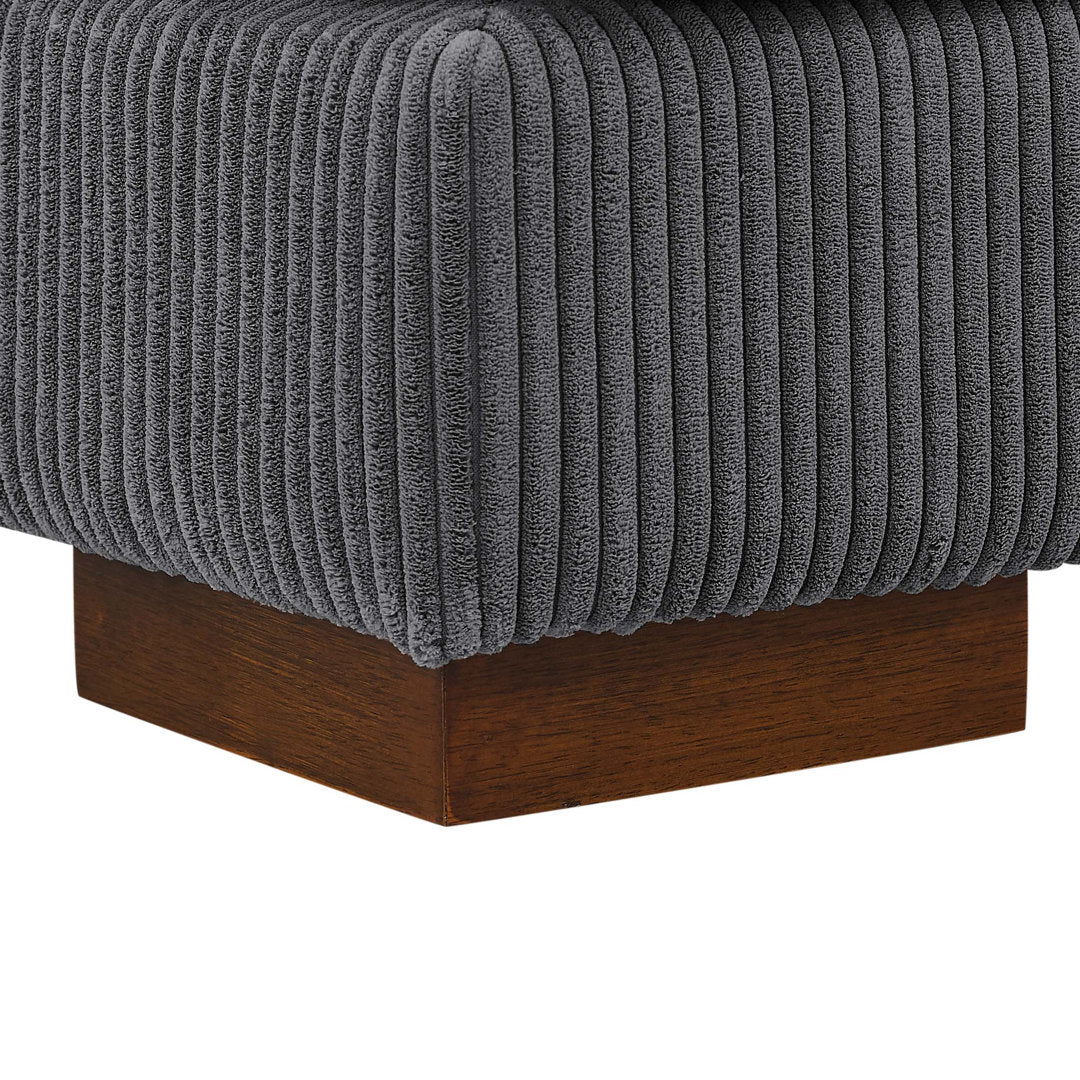 Ayvion Upholstered Chaise Lounge Wade Logan® Fabric: Gray Corduroy