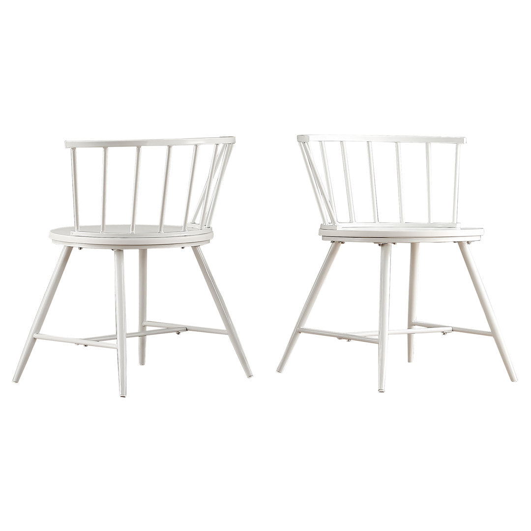 Johanna Metal Side Chair (Set of 2) Laurel Foundry Modern Farmhouse® Color: White
