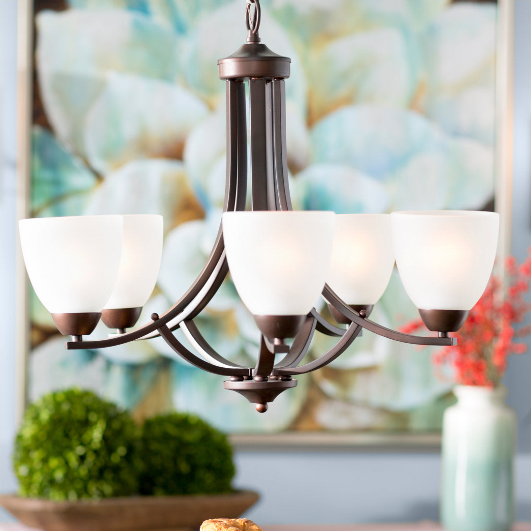 Hayden 5 - Light Shaded Classic / Traditional Chandelier Andover Mills™ Finish: Oil Rubbed Bronze