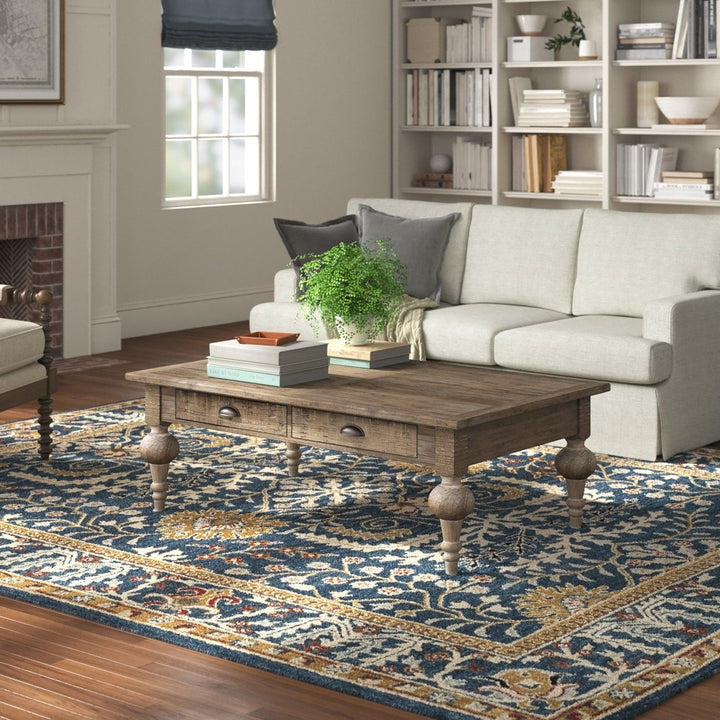 Clintwood Solid Wood 4 Legs Coffee Table Three Posts™
