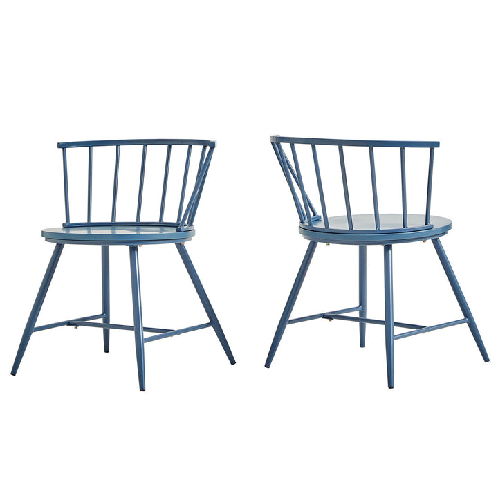 Johanna Metal Side Chair (Set of 2) Laurel Foundry Modern Farmhouse® Color: Bluesteel