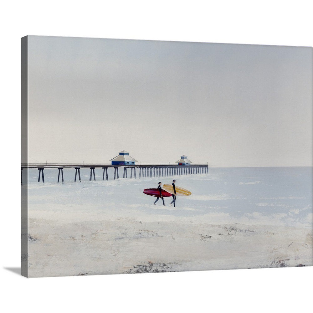 Sun and Sand II' Painting on Canvas Highland Dunes Size: 12" H x 16" W x 1.25" D Format: Wrapped Canvas