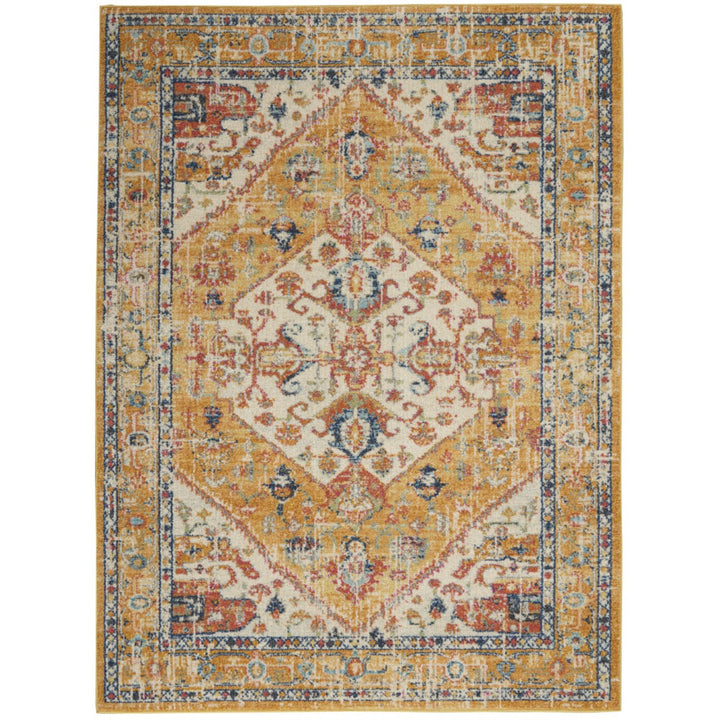 Baylee Oriental Yellow/Ivory Area Rug Kelly Clarkson Home Rug Size: Rectangle 5'3" x 7'3"