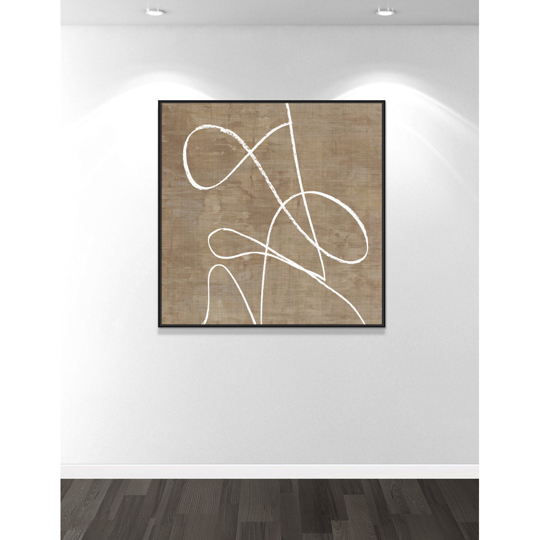 Swooping Lines - Floater Frame Painting on Canvas Joss & Main Size: 46.5" H x 46.5" W x 2" D Format: Black