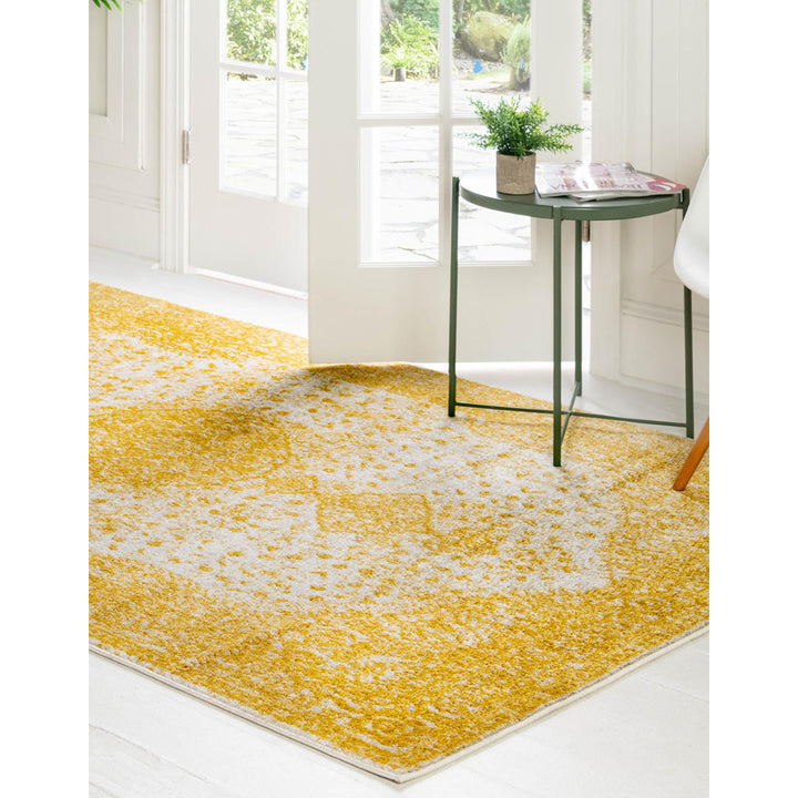Oriental Yellow Area Rug Charlton Home® Rug Size: Rectangle 4'1" x 6'1"