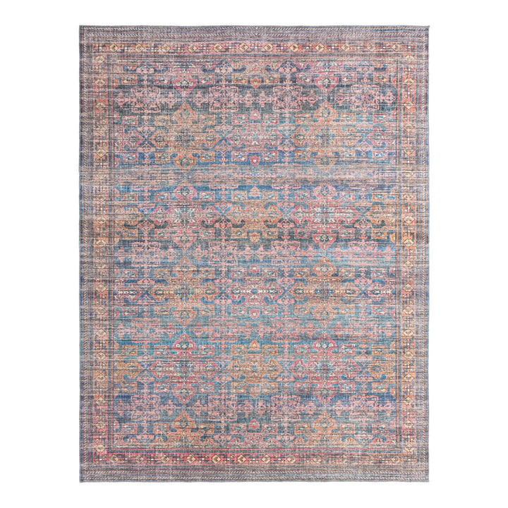 Hadsell Machine Made Power Loom Antique Blue Area Rug Langley Street® Rug Size: Rectangle 9'2" x 12'