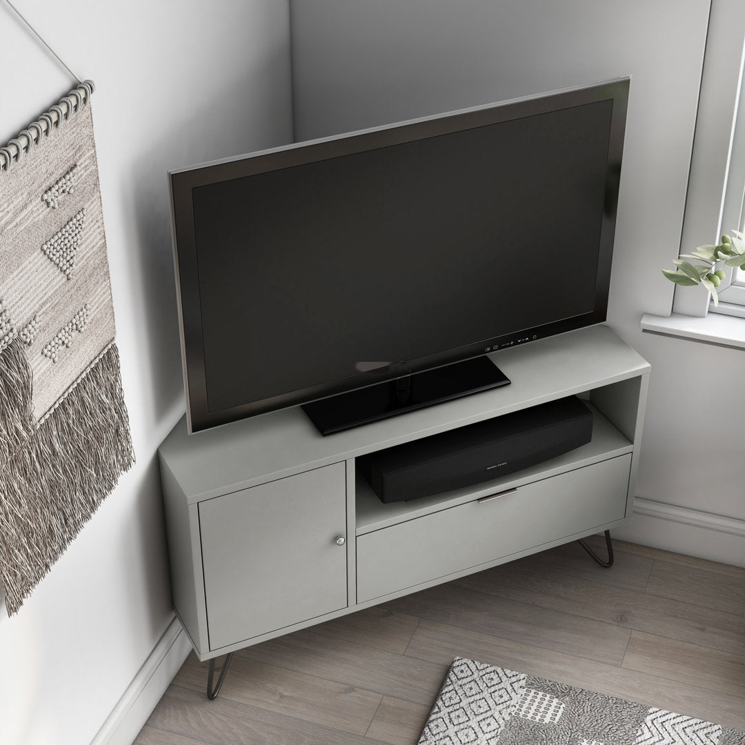 Haffner Corner TV Stand for TVs up to 49" Wade Logan® Color: Gray