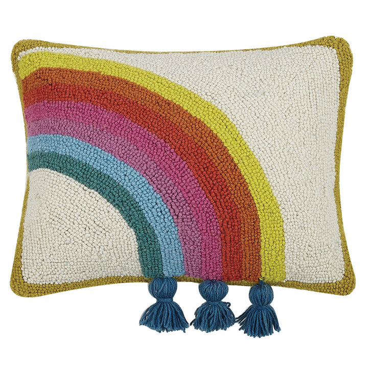 Bow Wool Hook Pillow with Tassels Jungalow