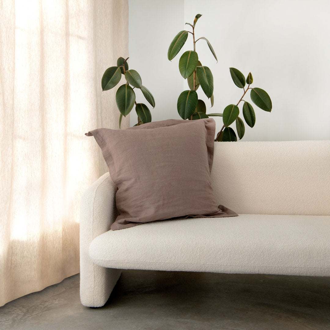 26" X 26" French Linen Euro Pillow With Flange BOKSER HOME
