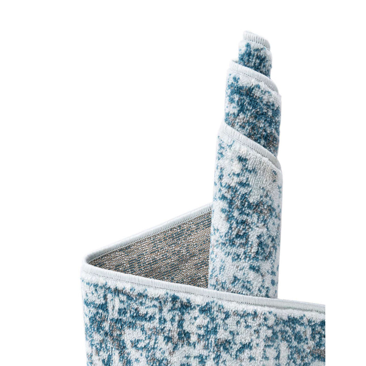 Brandt Abstract Light Blue/Navy Area Rug Mistana™ Rug Size: Square 8'