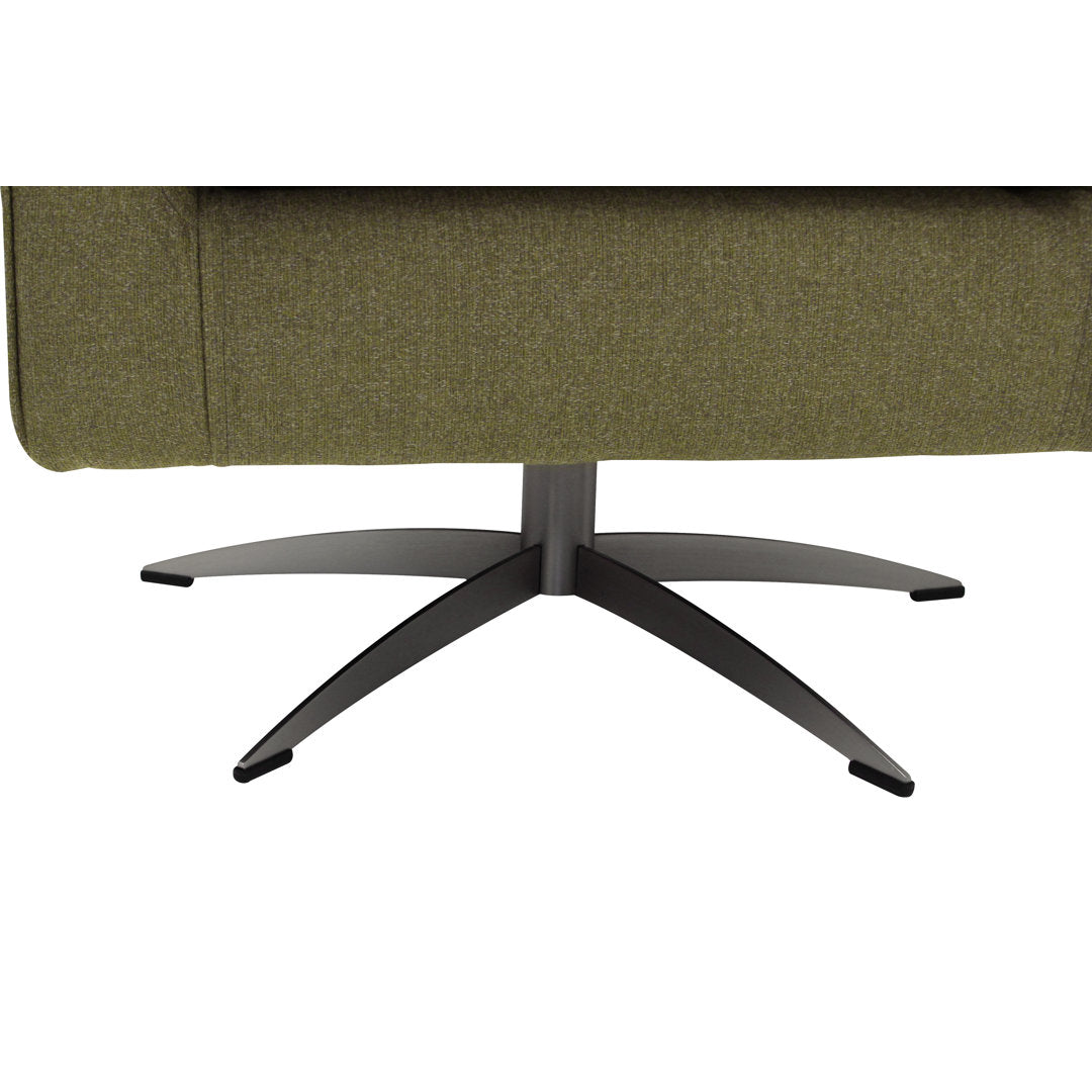 Basilina 26.25" Wide Swivel Armchair Wade Logan® Fabric: Terrace Green Polyester Blend