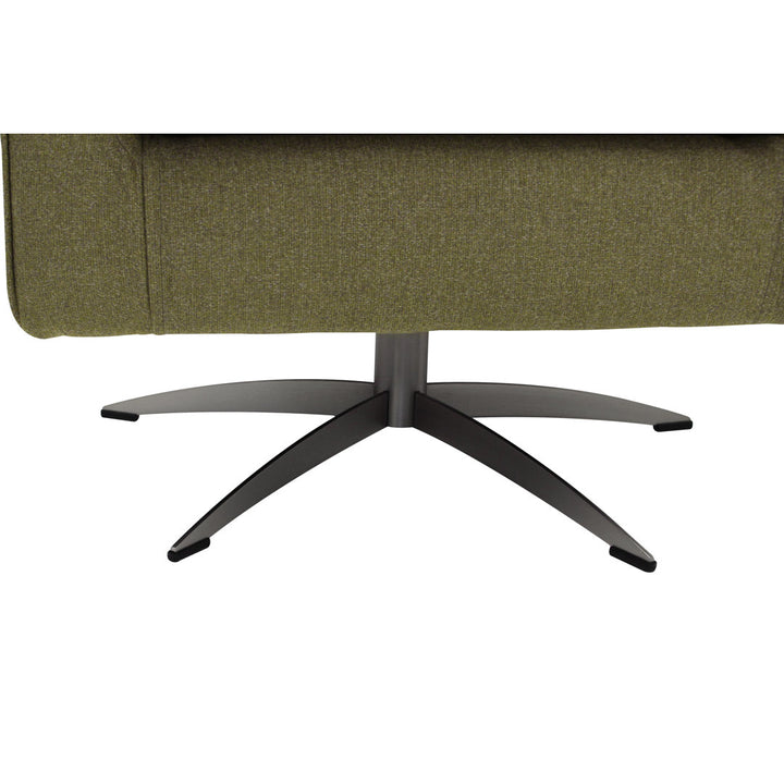 Basilina 26.25" Wide Swivel Armchair Wade Logan® Fabric: Terrace Green Polyester Blend