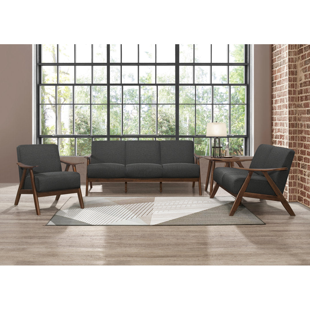 Hofstetter 72.39Cm Wide Polyester Armchair George Oliver Fabric: Dark Gray Linen