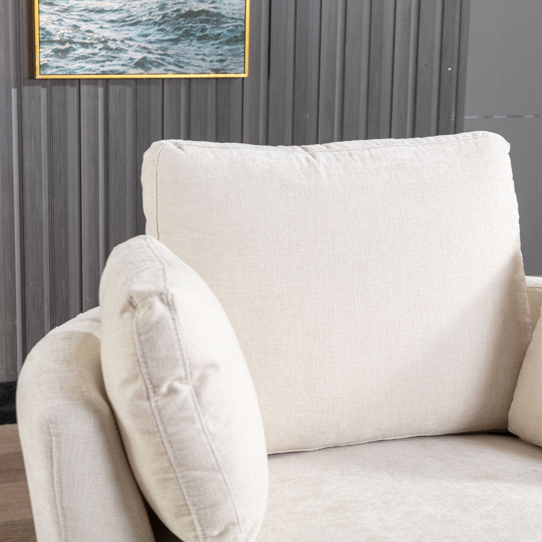 Achorn Polyester Recessed Arm Swivel Barrel Chair