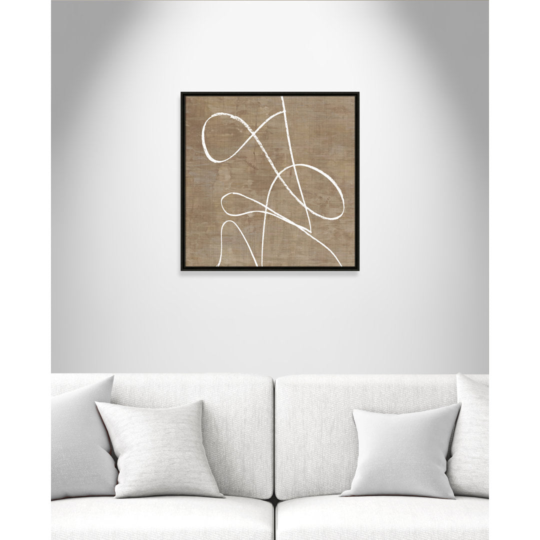 Swooping Lines - Floater Frame Painting on Canvas Joss & Main Size: 25.5" H x 25.5" W x 2" D Format: Espresso