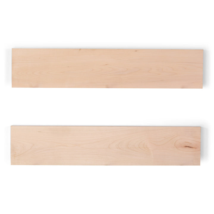 Bridgecliff 2 Piece Poplar Solid Wood Floating Shelf (Set of 2) Rosalind Wheeler Size: 1.38" H x 48" W x 6" D Finish: Natural