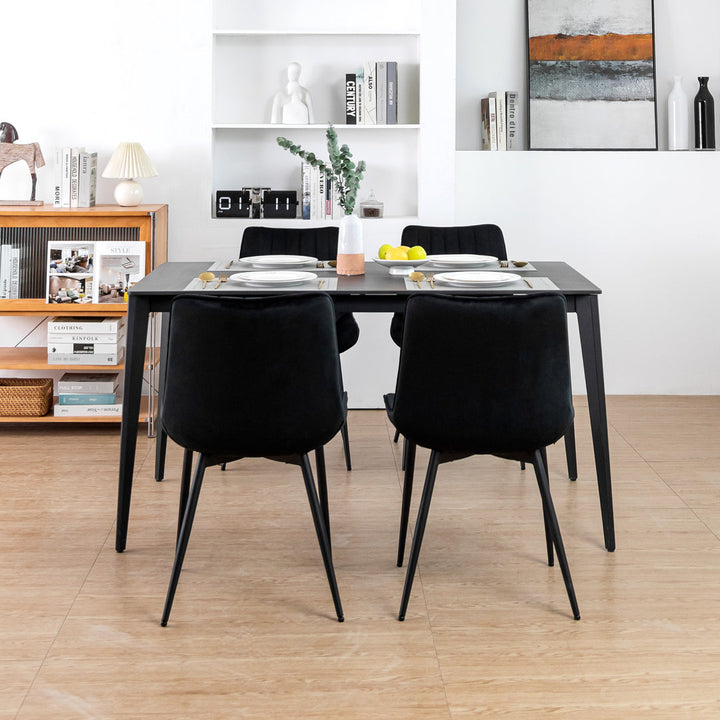 Birkland Dining Chair (Set of 6) Everly Quinn Upholstery Color: Black