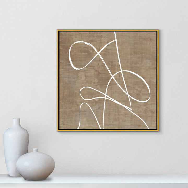 Swooping Lines - Floater Frame Painting on Canvas Joss & Main Size: 31.5" H x 31.5" W x 2" D Format: Gold