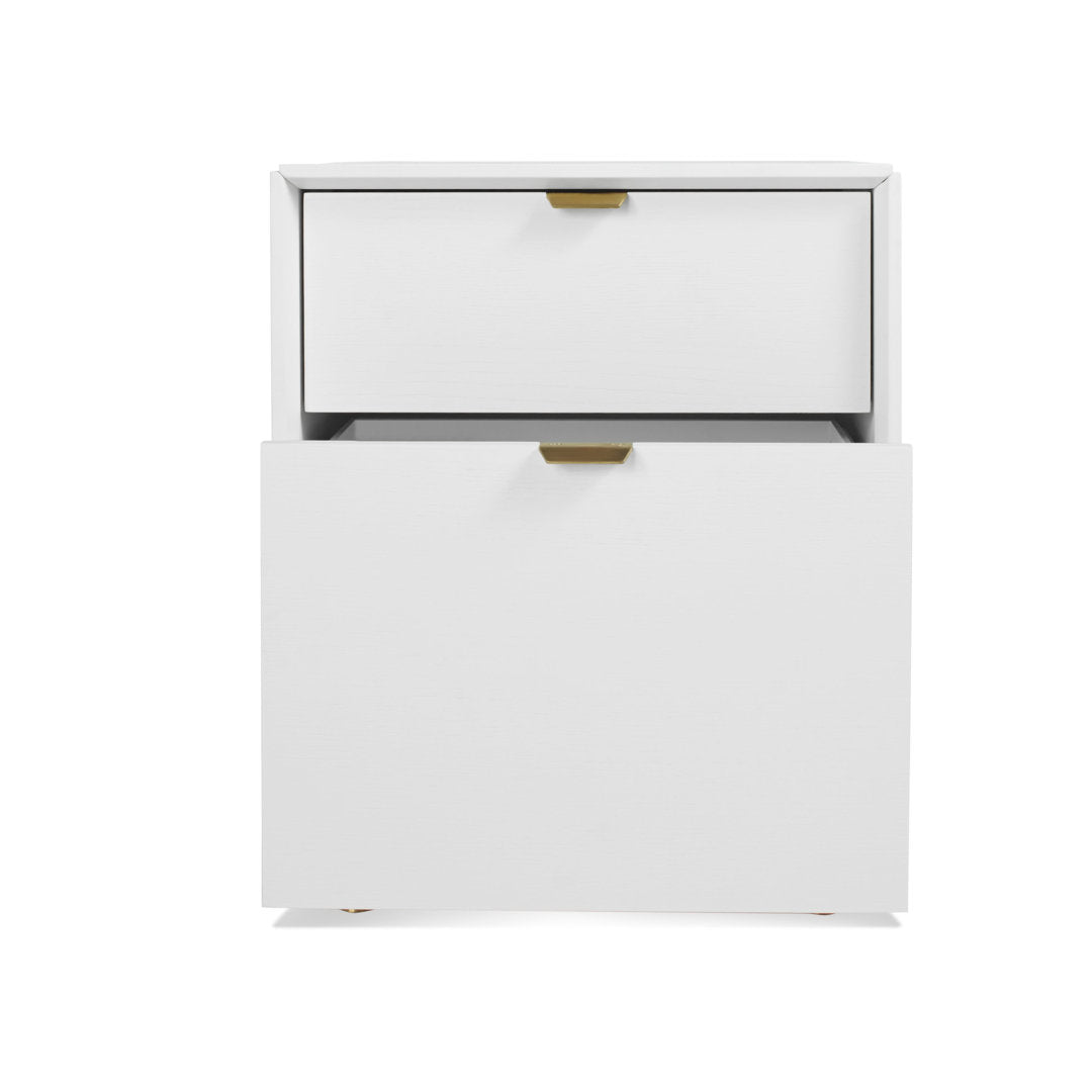 Dang 2 - Drawer Vertical Filing Cabinet Blu Dot Color: White