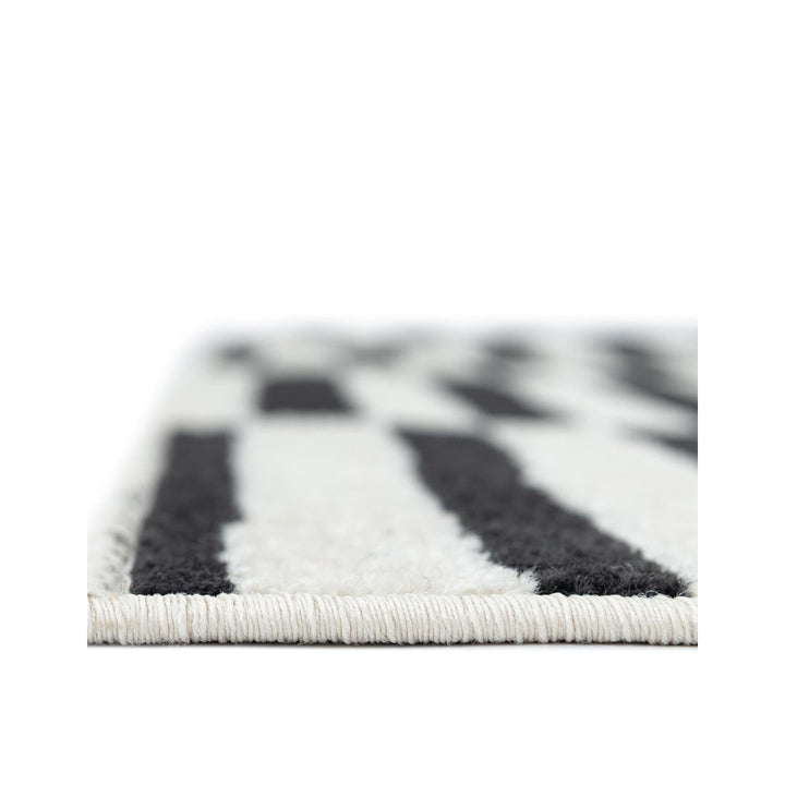 Arzilla Striped Ivory/Black Area Rug Wade Logan® Rug Size: Rectangle 2'2" x 3'1"