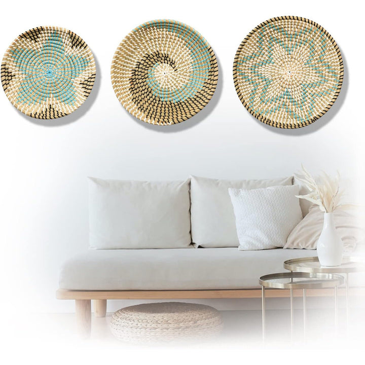 3 Piece Seagrass African Basket Wall Décor Set Bungalow Rose
