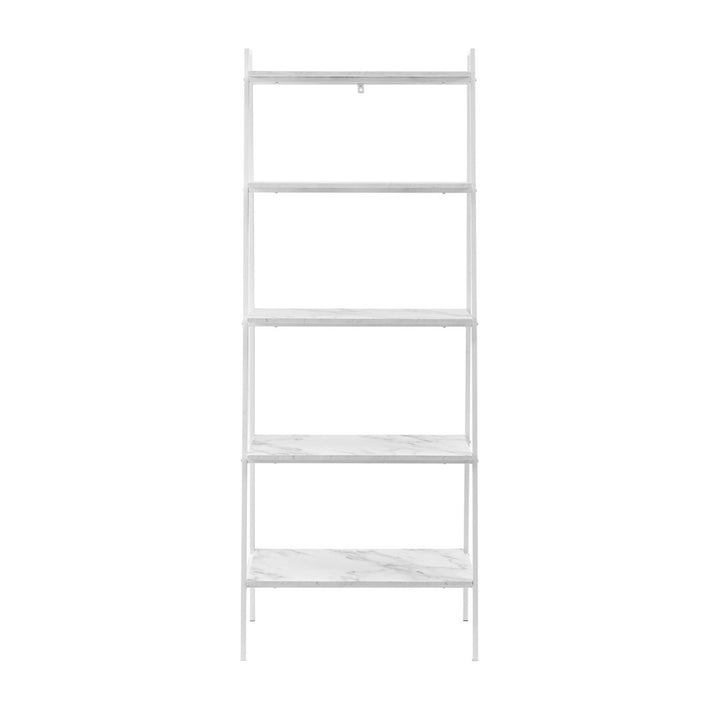 Little Italy 72" H x 28" W Metal Ladder Bookcase Trent Austin Design® Color: Calacatta Marble