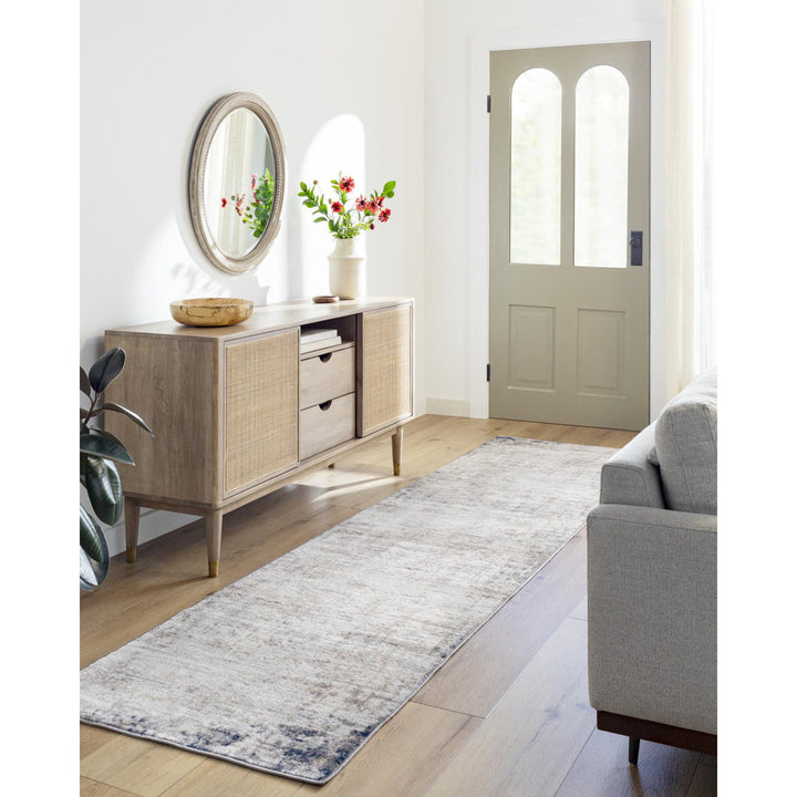 Jemison Abstract Blue/Ivory Area Rug Trent Austin Design® Rug Size: Runner 2'7" x 7'3"
