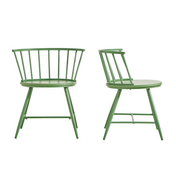 Johanna Metal Side Chair (Set of 2) Laurel Foundry Modern Farmhouse® Color: Meadow Green