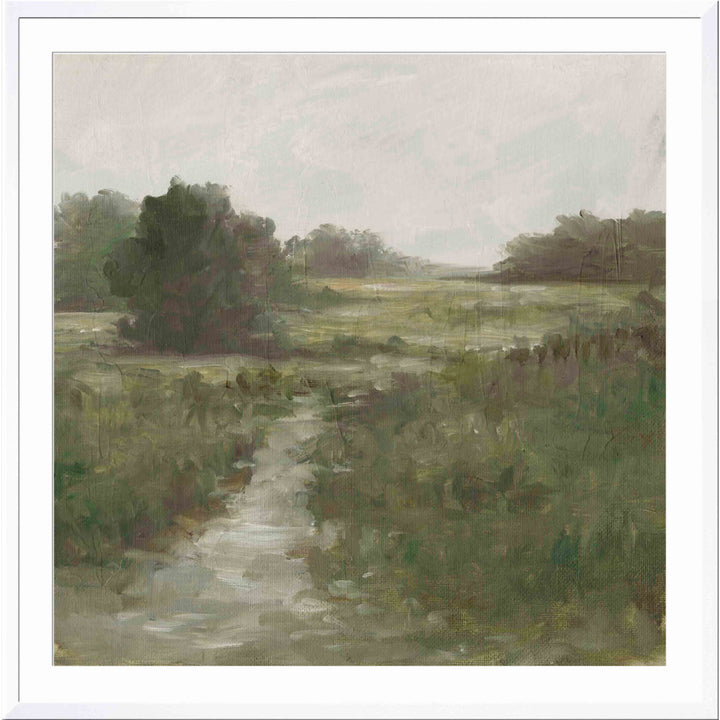 Tranquil Fen I by Ethan Harper - Picture Frame Painting Print Three Posts™ Frame Color: White Size: 20"H x 20"W