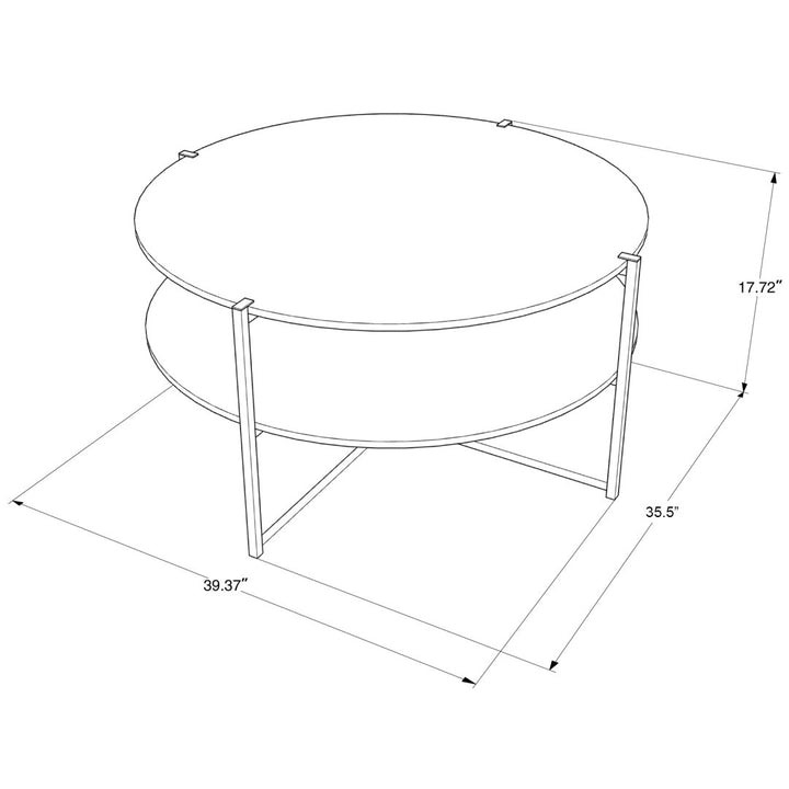 Huck Cross Legs Coffee Table with Storage Etta Avenue™
