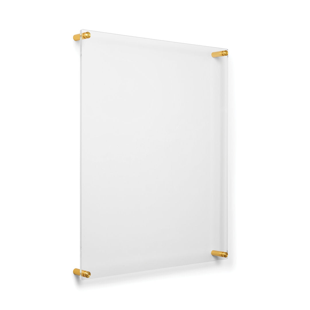 Clear UV-Grade Acrylic Modern Floating Picture Frame - Gold Wexel Art Photo Size: 16" x 20"