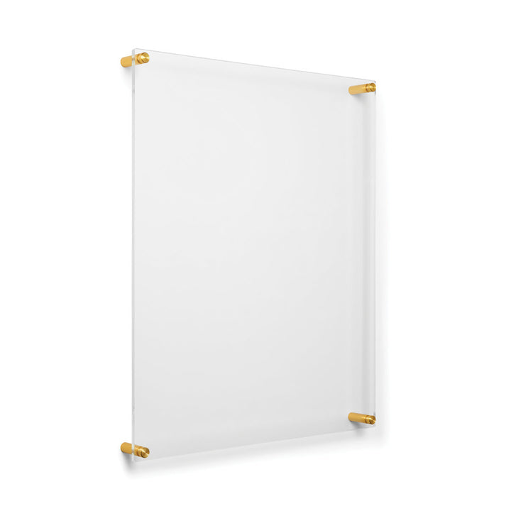 Clear UV-Grade Acrylic Modern Floating Picture Frame - Gold Wexel Art Photo Size: 16" x 20"