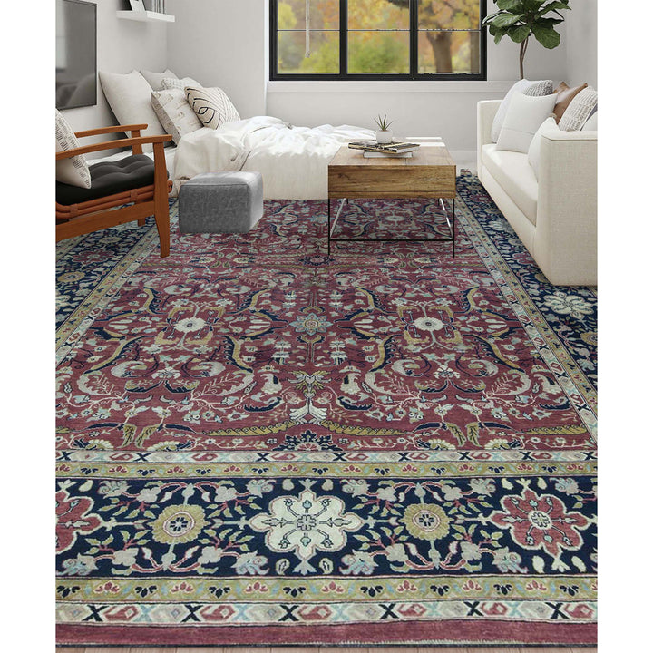 Hand-Knotted High-Quality Rust and Black Area Rug Bokara Rug Co., Inc.
