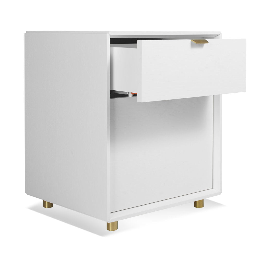 Dang 2 - Drawer Vertical Filing Cabinet Blu Dot Color: White