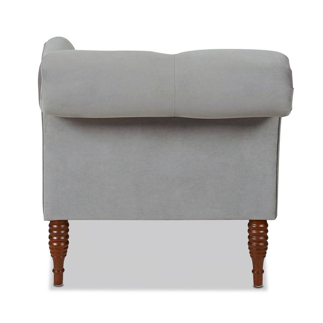 Kannon Tufted Right-Arm Chaise Lounge Willa Arlo™ Interiors Fabric: Opal Gray Velvet