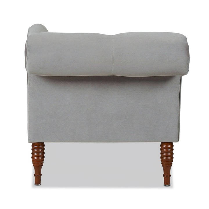 Kannon Tufted Right-Arm Chaise Lounge Willa Arlo™ Interiors Fabric: Opal Gray Velvet