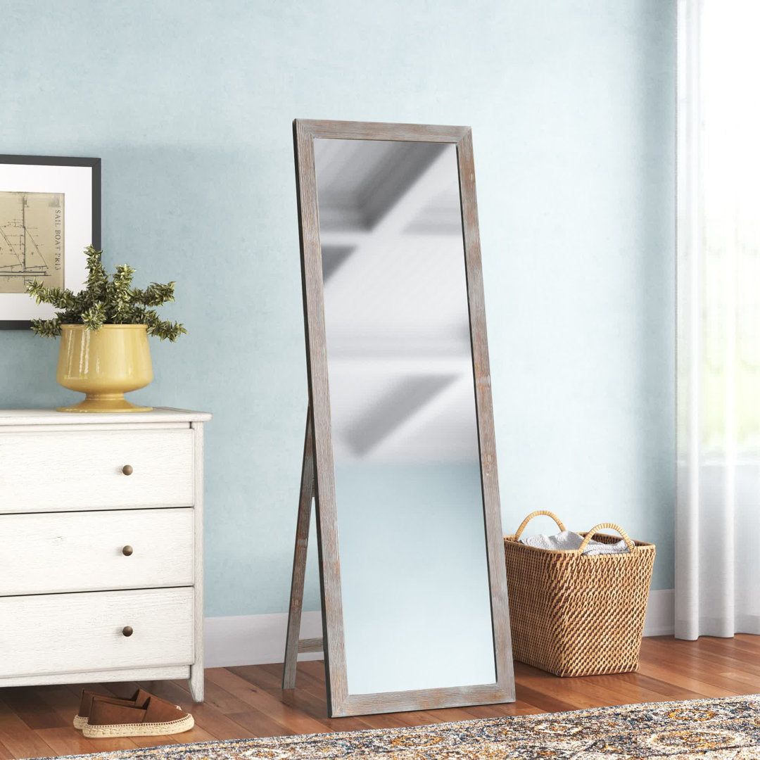Eldorado Modern & Contemporary Full Length Mirror Three Posts™ Finish: Nature Wood