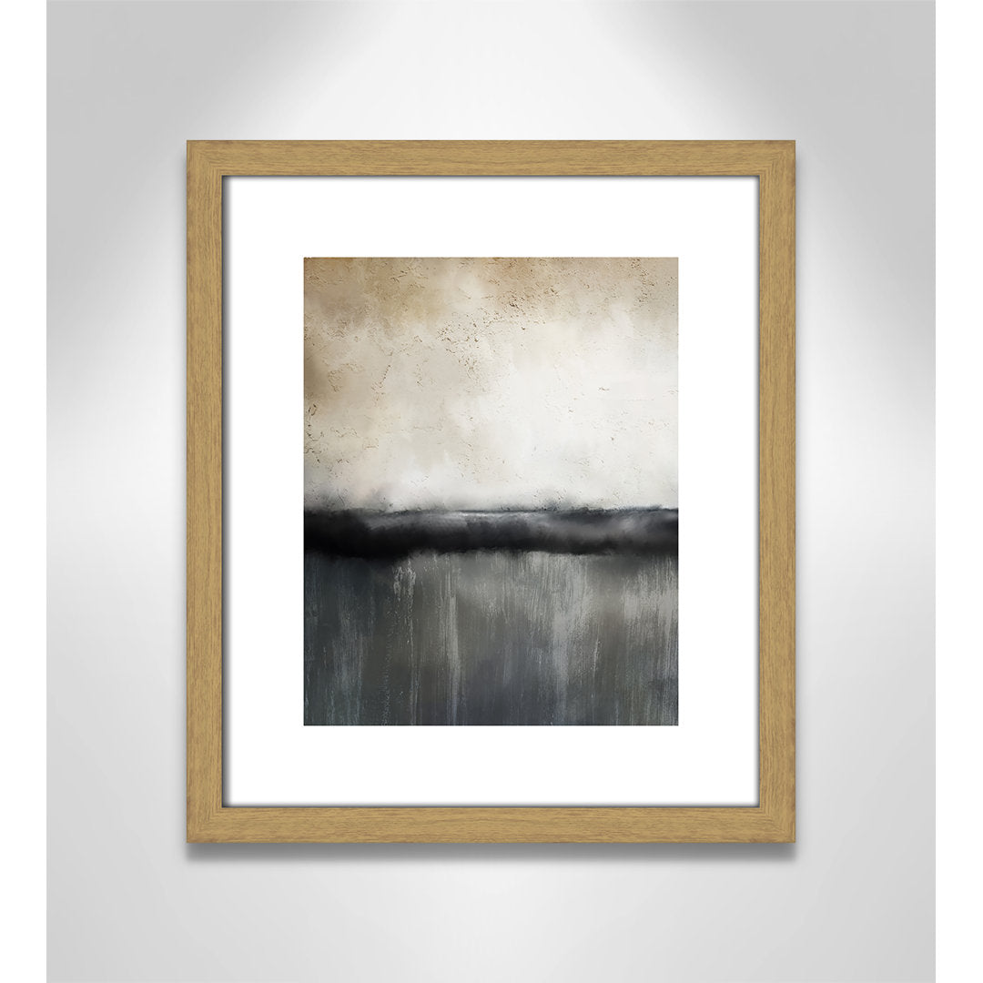 Sunset by Kimberly Allen Print Joss & Main Size: 15" H x 13" W x 0.75" D Format: Beige Wood Framed Paper